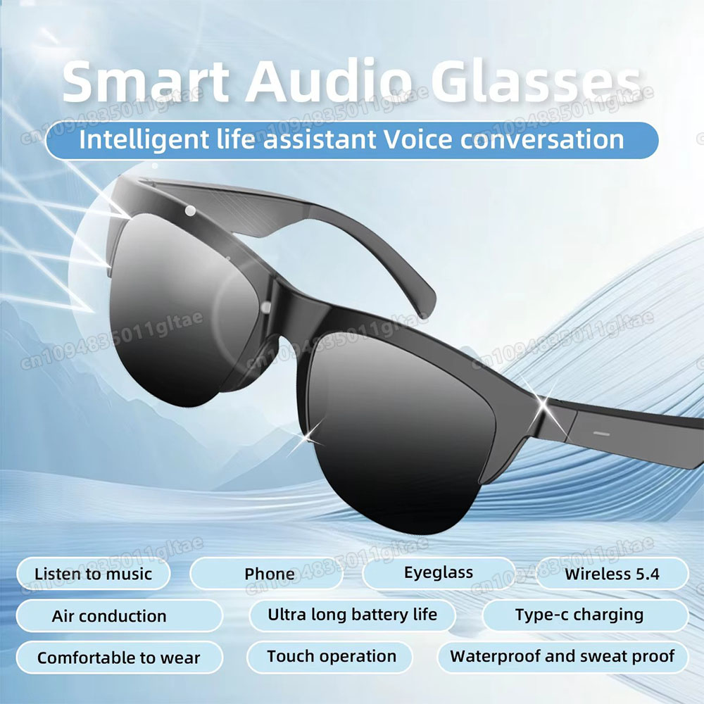 Audio Music Hifi - แว่นตาอัจฉริยะควบคุมกล้องรุ่นใหม่ 2026 แว่นกันแดดฟังเพลง หูฟังไร้สายบลูทูธ ชุดหูฟังโทรออก เสียงคุณภาพสูง